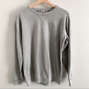 Victoria’s Secret PINK gray velour crew neck sweatshirt